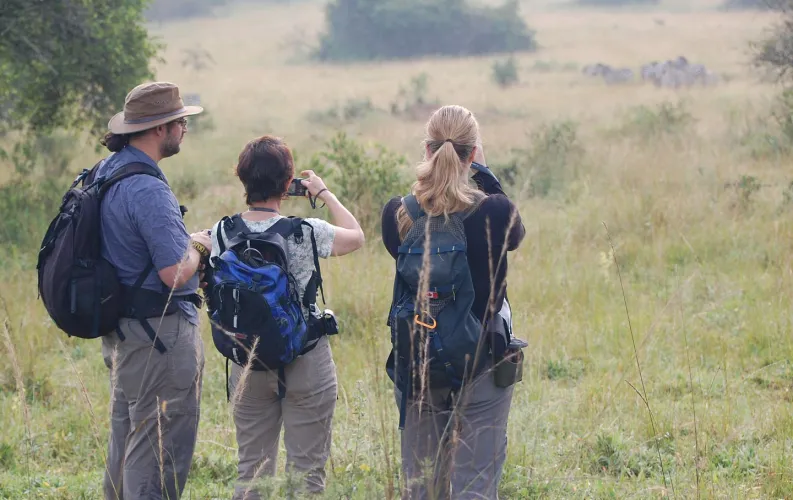 Walking safari in Uganda