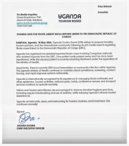 Uganda Safe for Travel Amidst Ebola Reports Linked to DRC